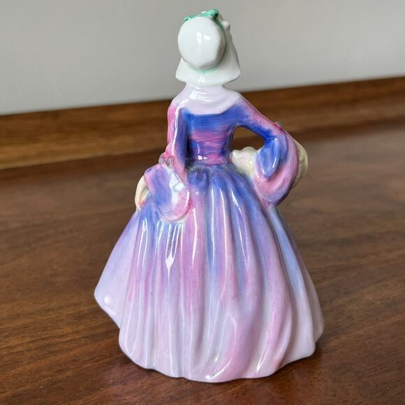 Royal Doulton "Janet" M75 Mini 4" Lady Figurine Vintage Bone China England - Picture 8 of 12